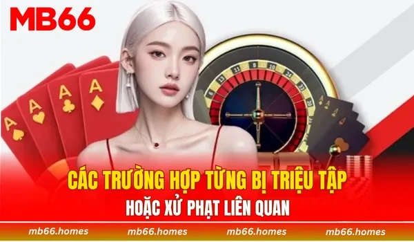 Các trường hợp từng bị triệu tập hoặc xử phạt liên quan