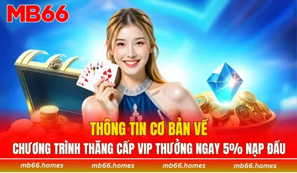 Thông tin cơ bản về chương trình thăng cấp VIP thưởng ngay 5% nạp đầu