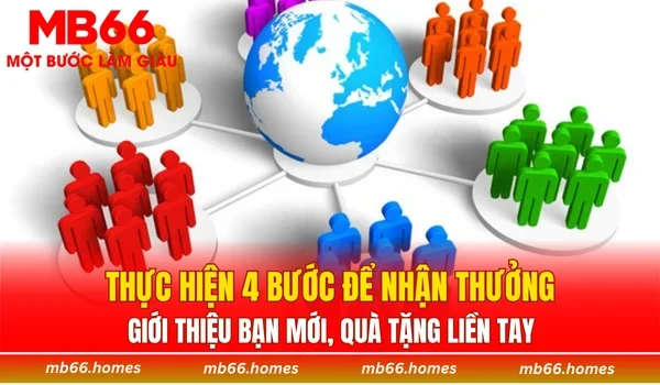 Thực hiện 4 bước để nhận thưởng giới thiệu bạn mới, quà tặng liền tay